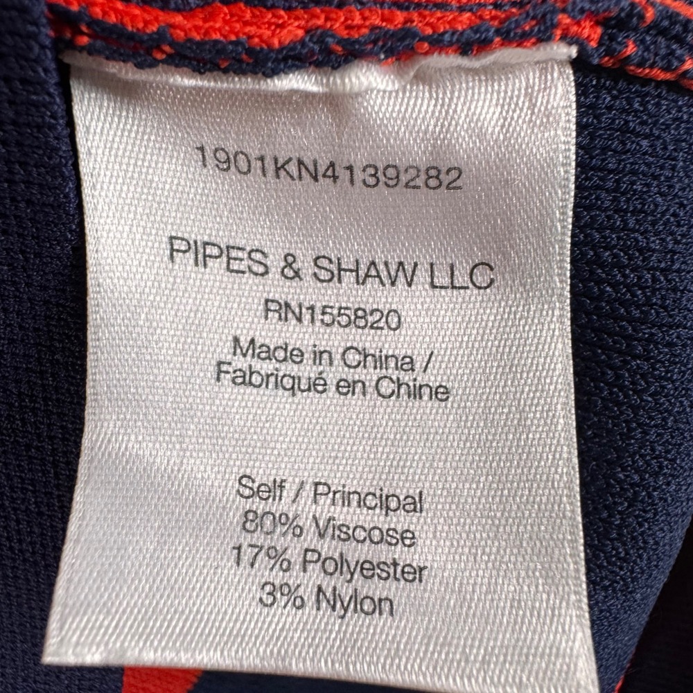 Veronica Beard Navy Red Striped Knit Pencil Midi Skirt Size M 1901KN4139282 - Picture 5 of 8